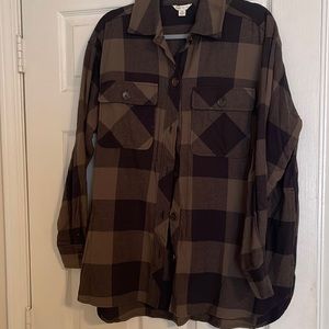 Flannel, Like New, Olive and Black, Cato brand, Medium
